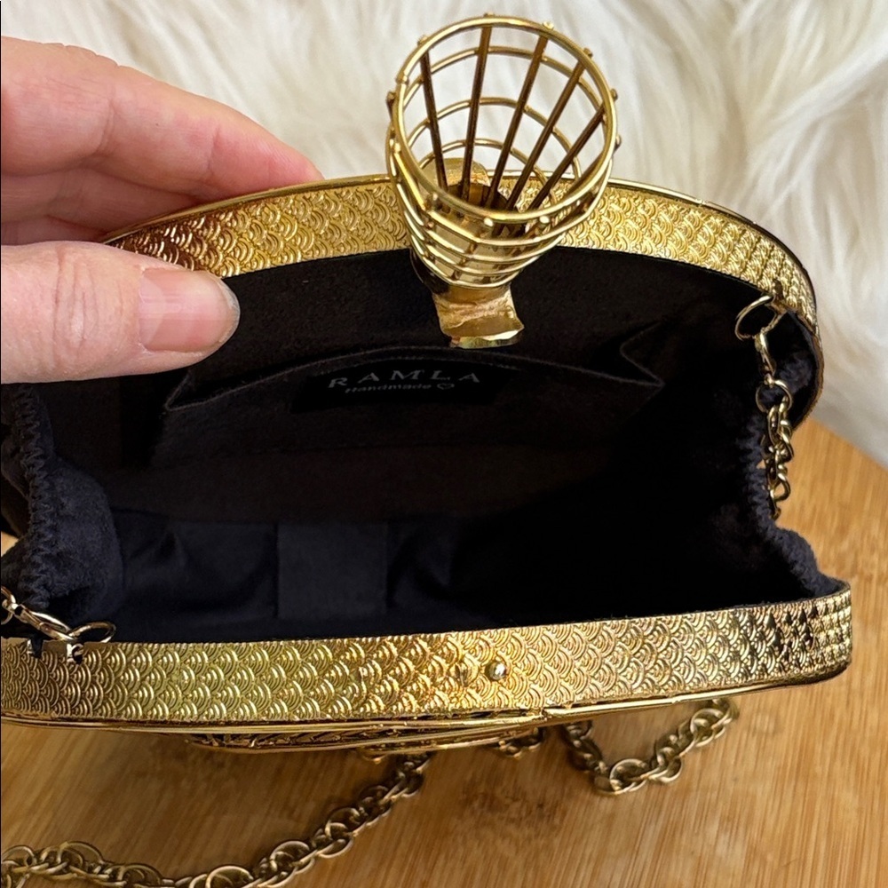 Ramla NIP Spiral Tourbillon Handmade Moroccan Clutch Crossbody Shoulder Bag $339 - Picture 16 of 17